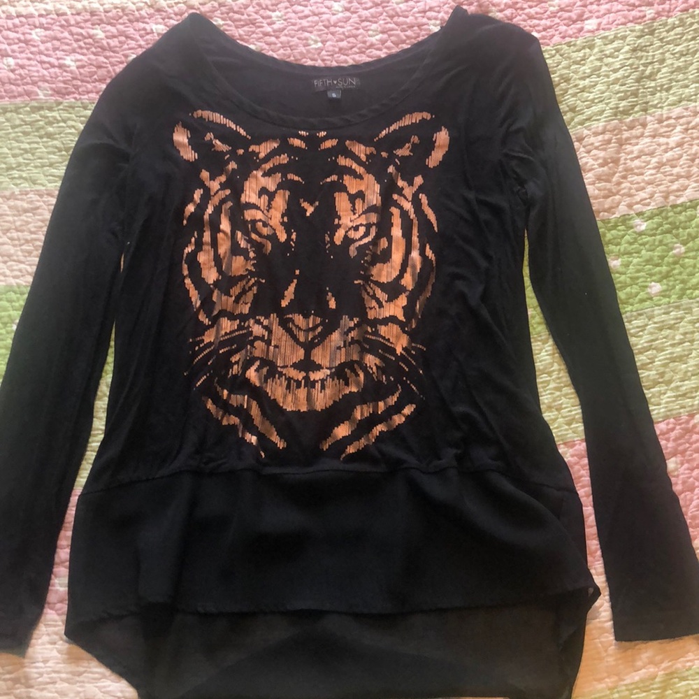 Black and gold top